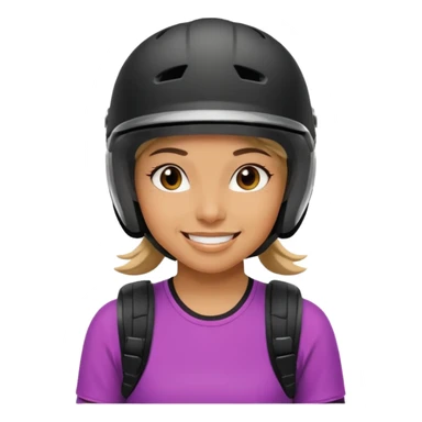 BMX rider woman with helmet sticker