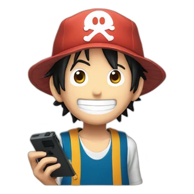 Luffy with une Nintendo switch sticker