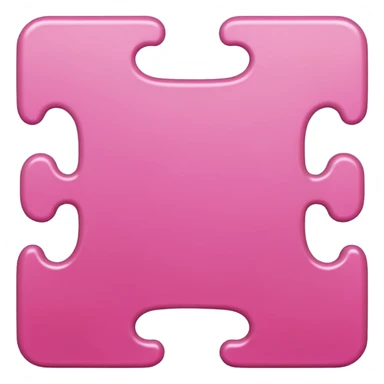 A pink Puzzle piece sticker
