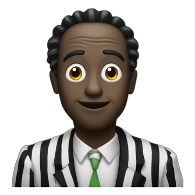 Black beetlejuice sticker