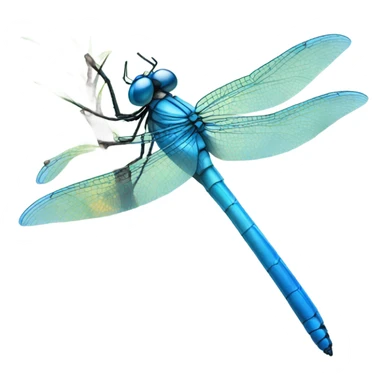 Blue dragonfly sticker