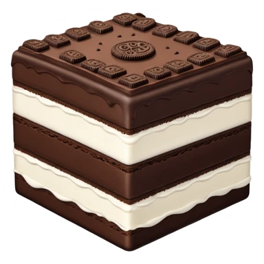 oreo cake square shape slim layer sticker