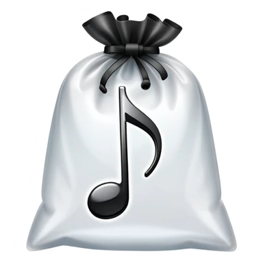 ziplock bag containing a single musical note sticker