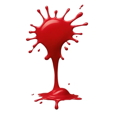 Red paint splash sticker