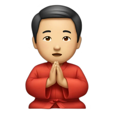 mao praying sticker