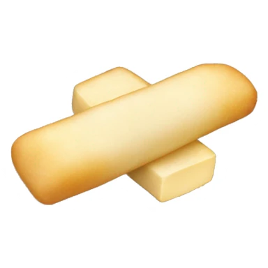 Mozzarella cheese sticks with a cheese pull sticker
