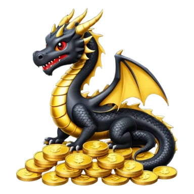 strack coins black dragon sticker