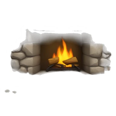 Stone fireplace  sticker