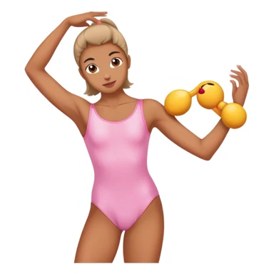 Acrobatic in pink leotards sticker