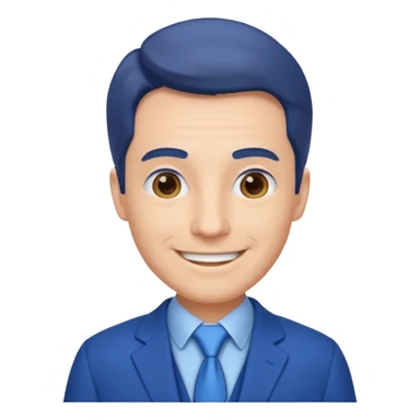 profesor de marketing traje azul sticker