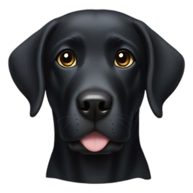 black labrador with white hair around mouth area sticker