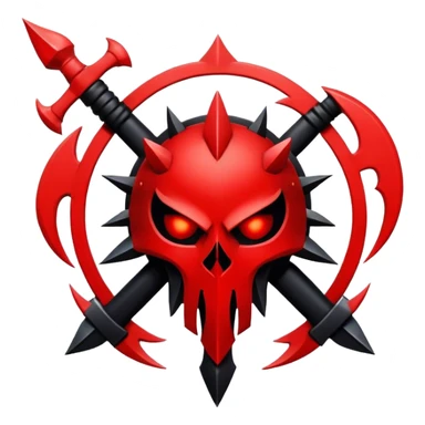 red and black chaos legion emblem sticker