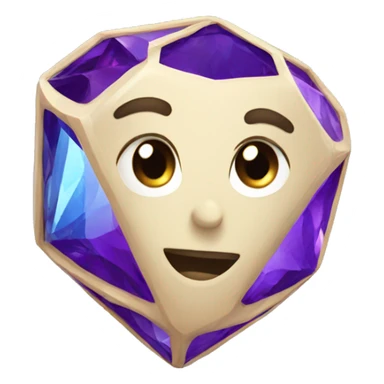 Blue-purple jewel sticker