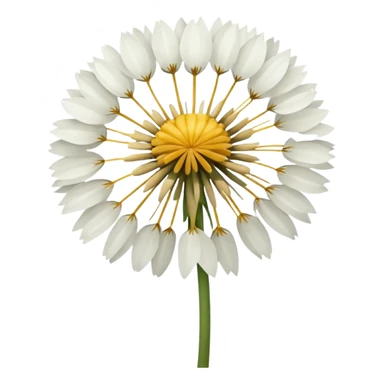 Dandelion flower emoji in white colour looks aesthetic edit better different styles types  sticker