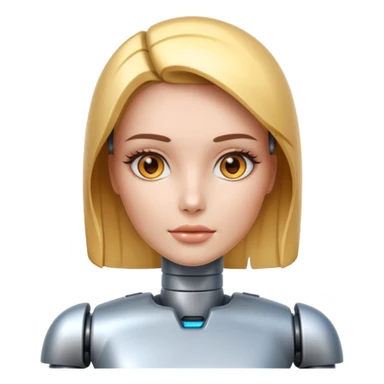 A hot female robot sticker