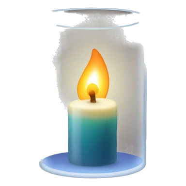 Candle in glass sticker