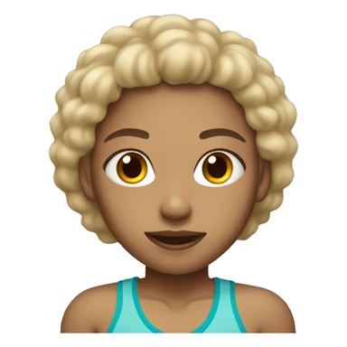 Light skin athlete girl sticker
