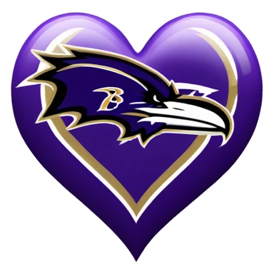 Baltimore ravens heart sticker