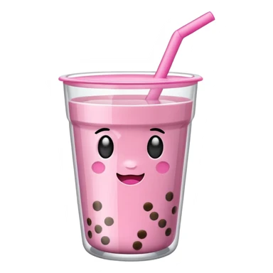 Boba pink sticker