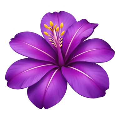super realistic purple hawaiian flower sticker
