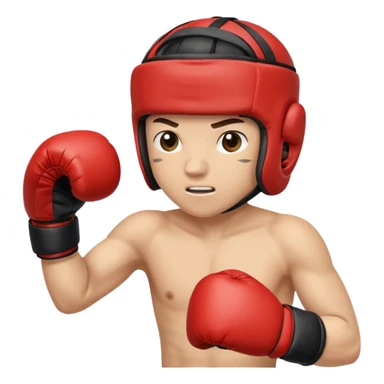 اغرب ايموجي ايموجي رجل لابس خوذة ملاكمة لابس قفاز ولاكم  لكمه مستقيمه يسار اصنع هذا الايموجي sticker