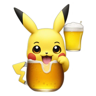 pikachu-drink-beer sticker