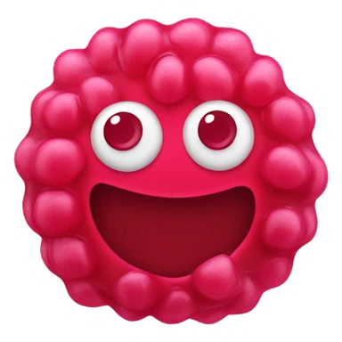 gummy raspberry candy sticker