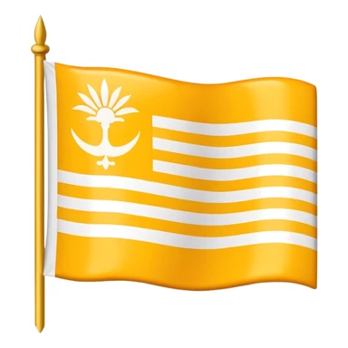 flag yellow white yellow sanskrit sticker