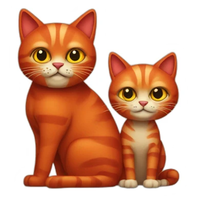 red-cat-and-mummy sticker