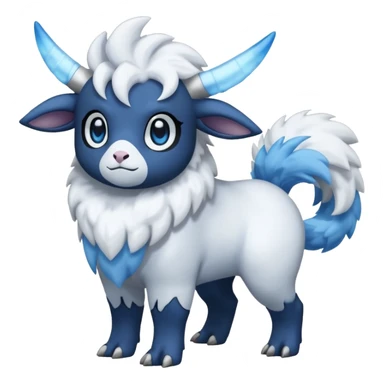 Shiny Absol-Amaura-Wooloo-Fakémon-hybrid-creature (full body)  sticker