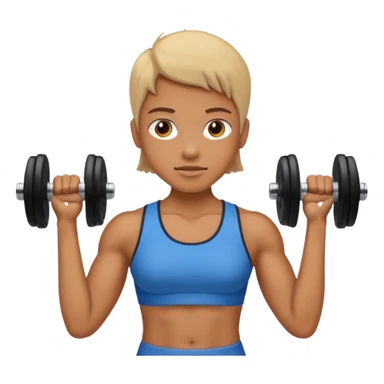 Dumbbell pressure level that a human sticker