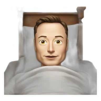 Elon Musk au lit sticker