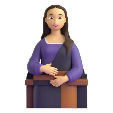 Full body Mona Lisa painting sticker