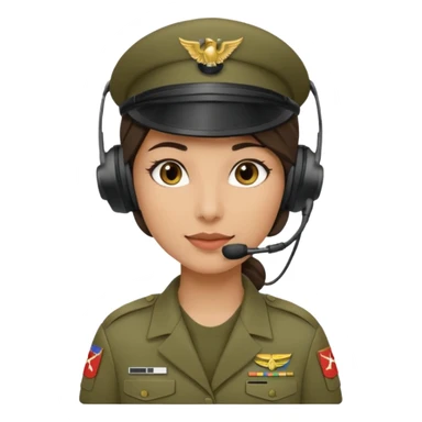 female military communications operator sticker
