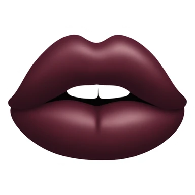 A burgundy-colored lipstick kiss mark. sticker