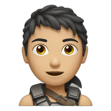Emoji mujer enojada furiosa con un bate sticker