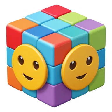 Flat design style toy sticker