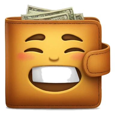 fat wallet with happy emotion sticker