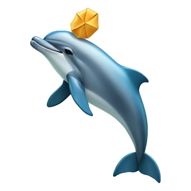 dolphin with fortune cookie sticker