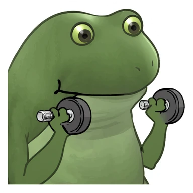 Gym emoji with dumbbell  sticker