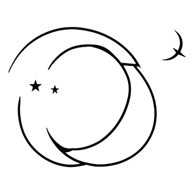 Islamic star and crescent symbol sticker