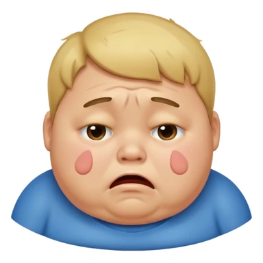 stinky smelly fat boy crying sticker