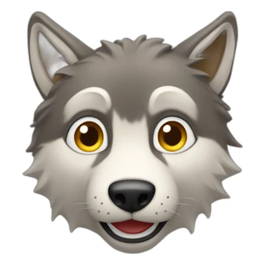 Chat sur un loup sticker