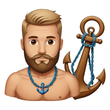 bir anchor sakallı erkek sticker