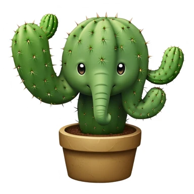 Elephant cactus sticker