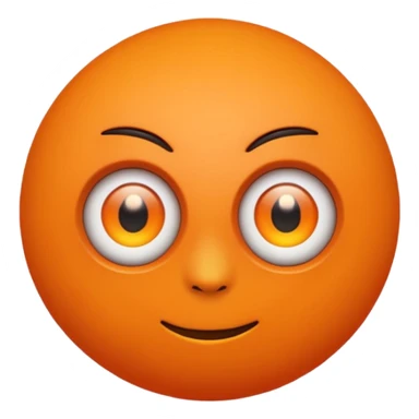 freaky orange with wild eyes sticker