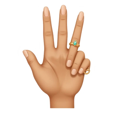 Hand with the middle finger and the ring finger crossing each other and make the pointer finger touch the thumb  sticker