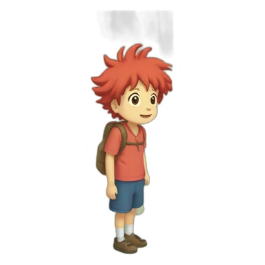 Ponyo on the Cliff by the Sea sticker