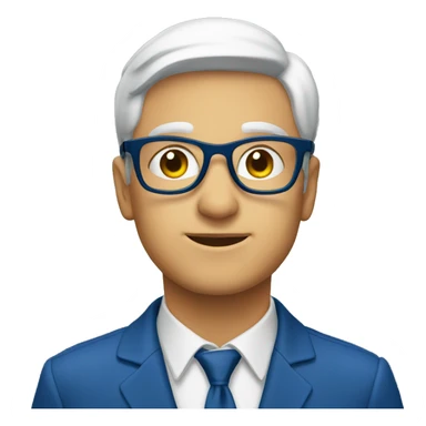 Midnight blue eyeglasses sticker