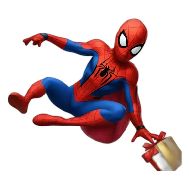 spider-man with christmas  sticker